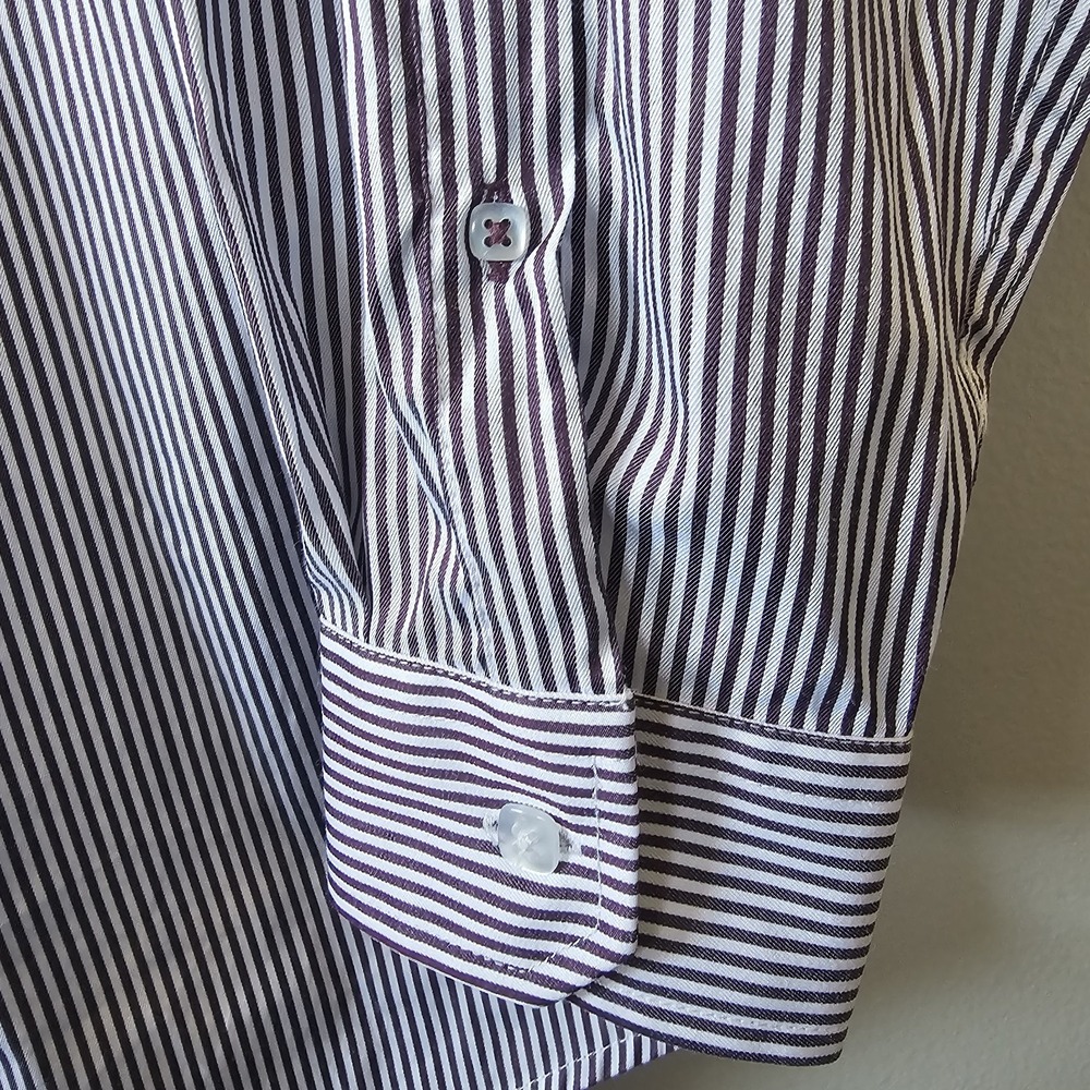 Cinch Western Shirt Men's XL Long Sleeve Button Down Striped Red White Burgundy - Picture 6 of 9